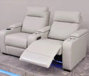 Multifunctional Theater LED Leather Power Recliner Sofa / Ruchi 