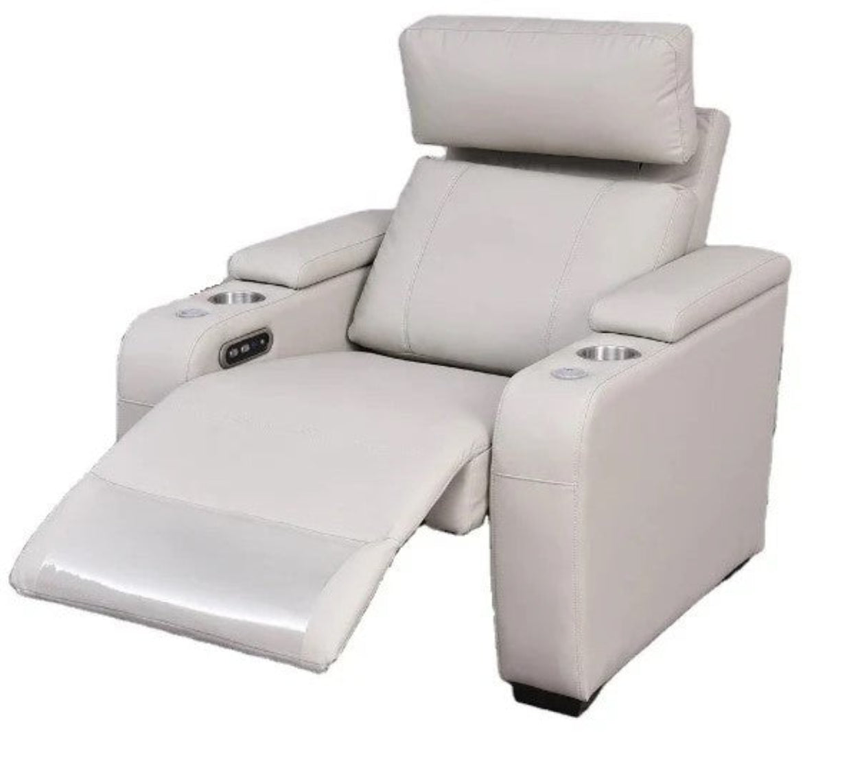 Multifunctional Theater LED Leather Power Recliner Sofa / Ruchi 
