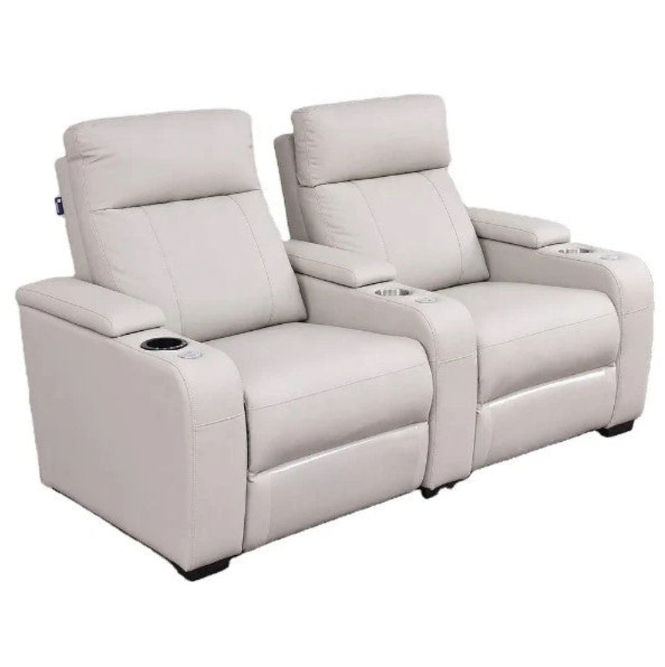 Multifunctional Theater LED Leather Power Recliner Sofa / Ruchi 