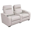 Multifunctional Theater LED Leather Power Recliner Sofa / Ruchi 