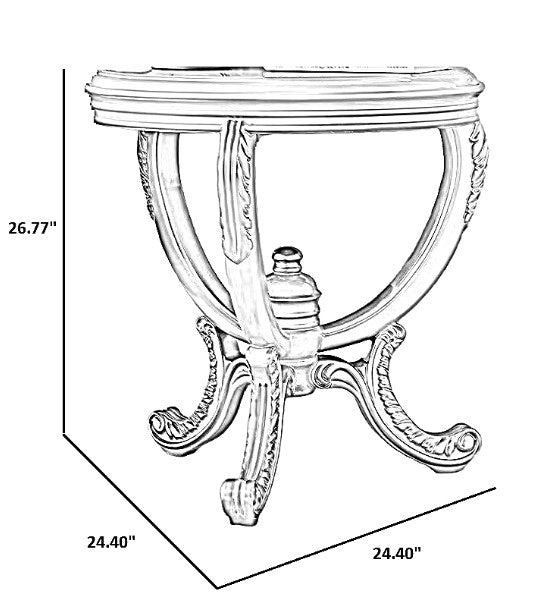European Leather Sofa Chair And Side Table Set / Ruchi