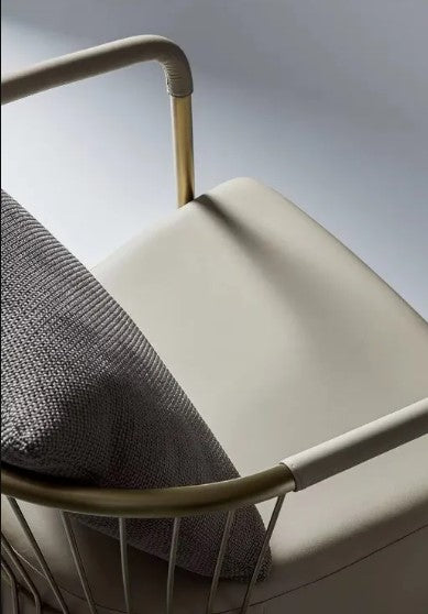 High Comfort Leather Accent Chair Set Of 2 / Ruchi