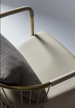 High Comfort Leather Accent Chair Set Of 2 / Ruchi