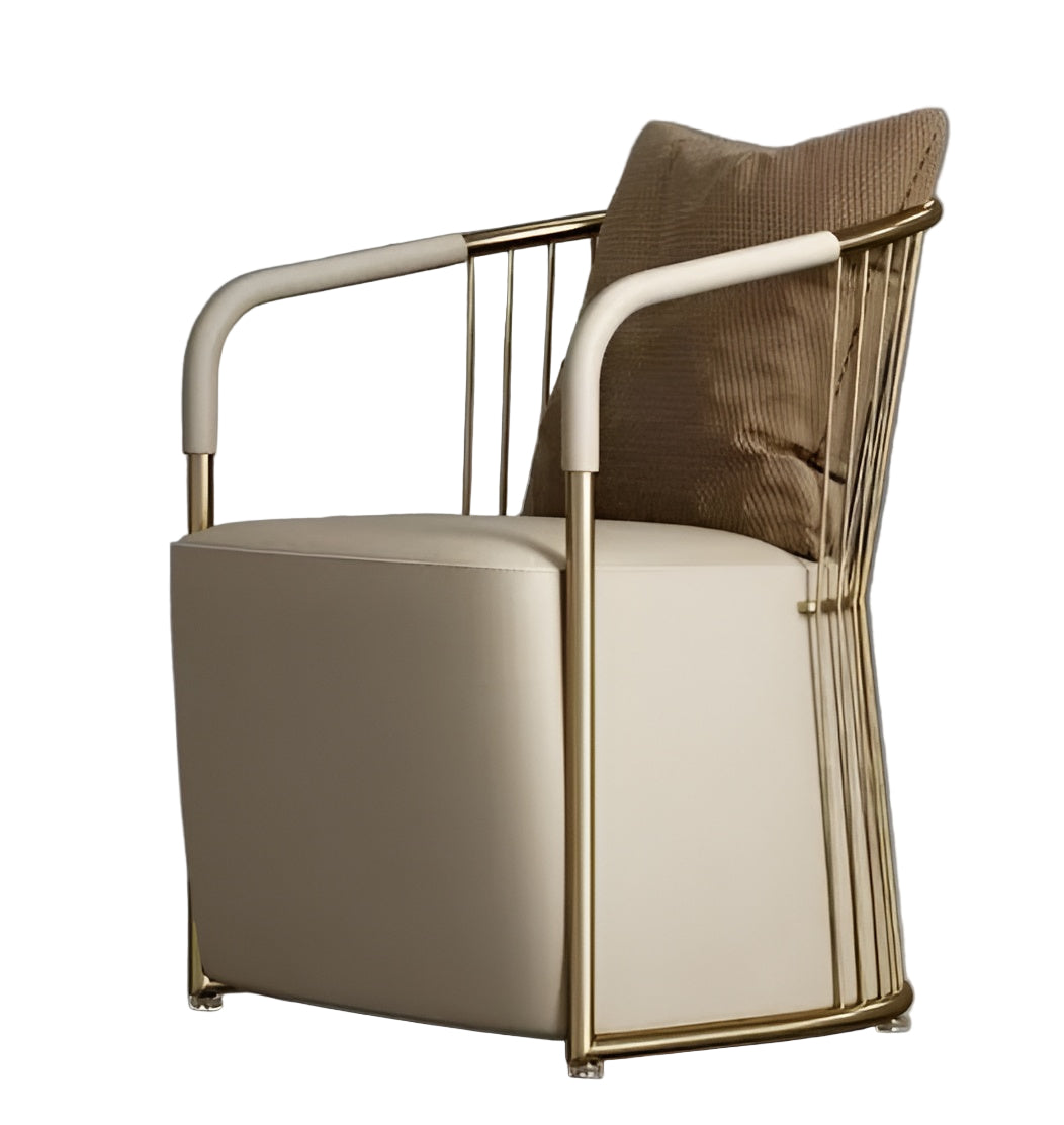 High Comfort Leather Accent Chair Set Of 2 / Ruchi