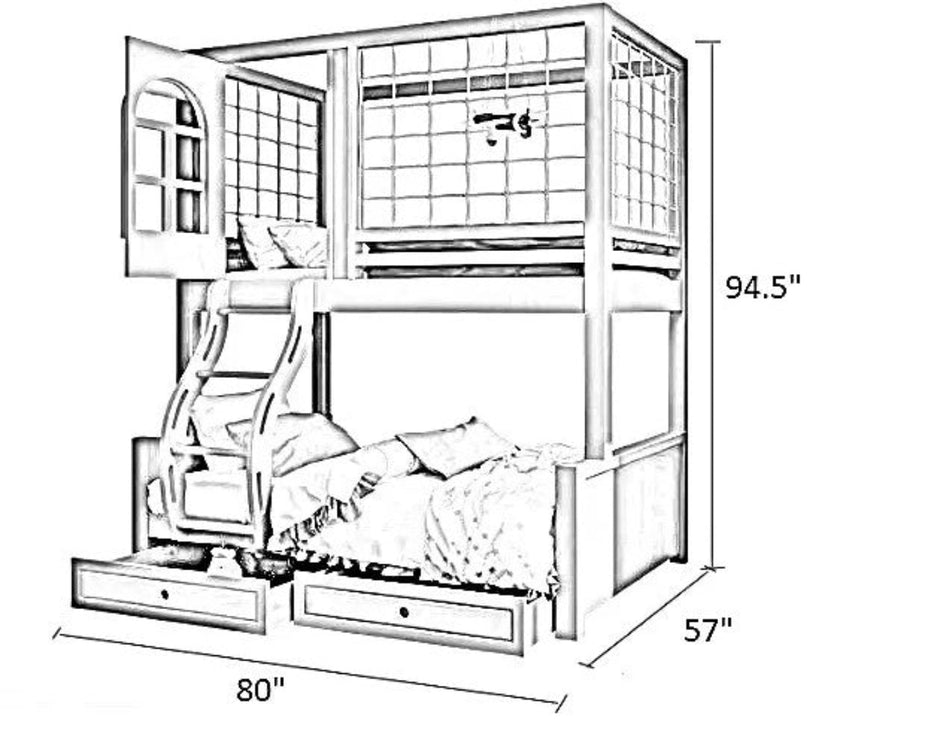 Modern Wooden Kids Bunk Bed / Ruchi