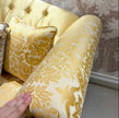 Printed Fabric Upholstered European Sofa Set
