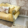 Printed Fabric Upholstered European Sofa Set