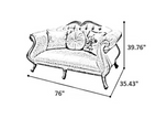 Printed Fabric Upholstered European Sofa Set