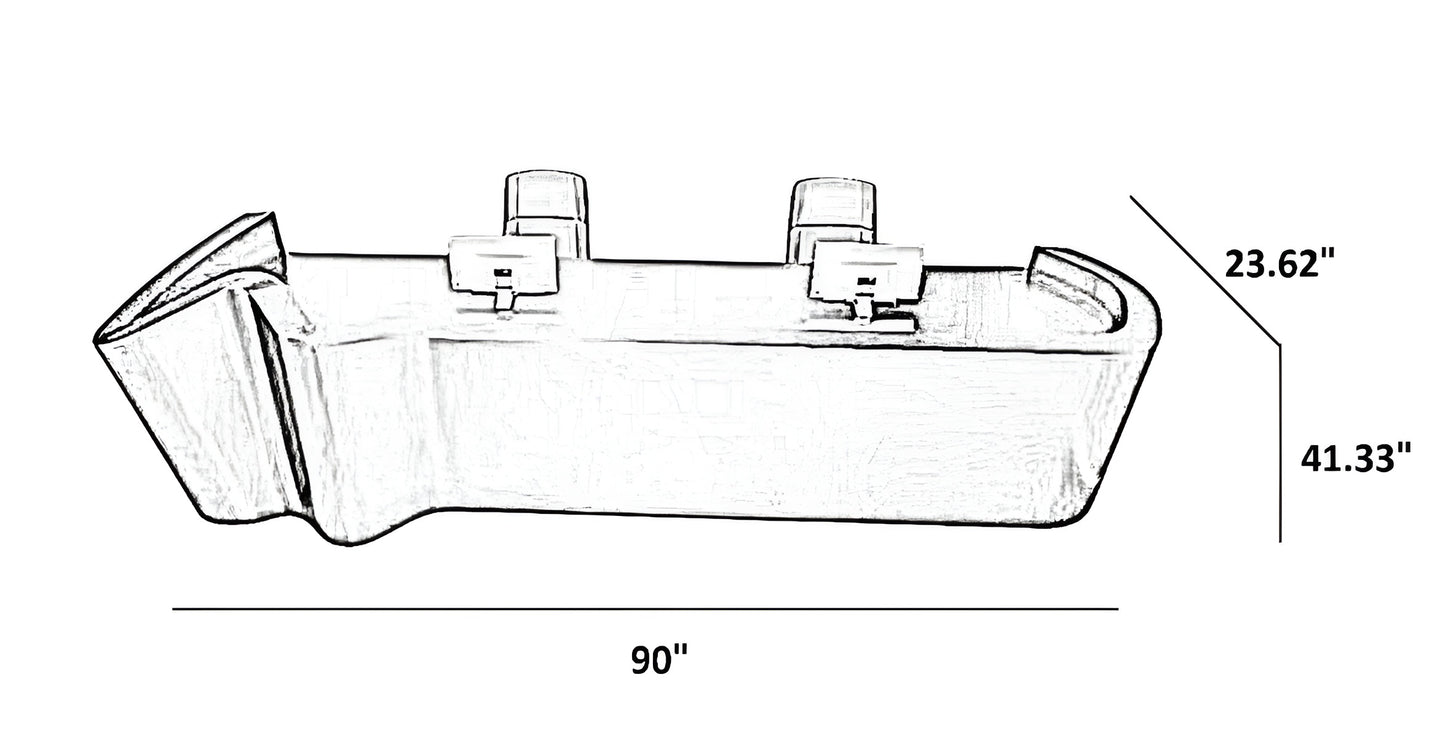 Golden Luxury Wooden Reception Desk / Ruchi