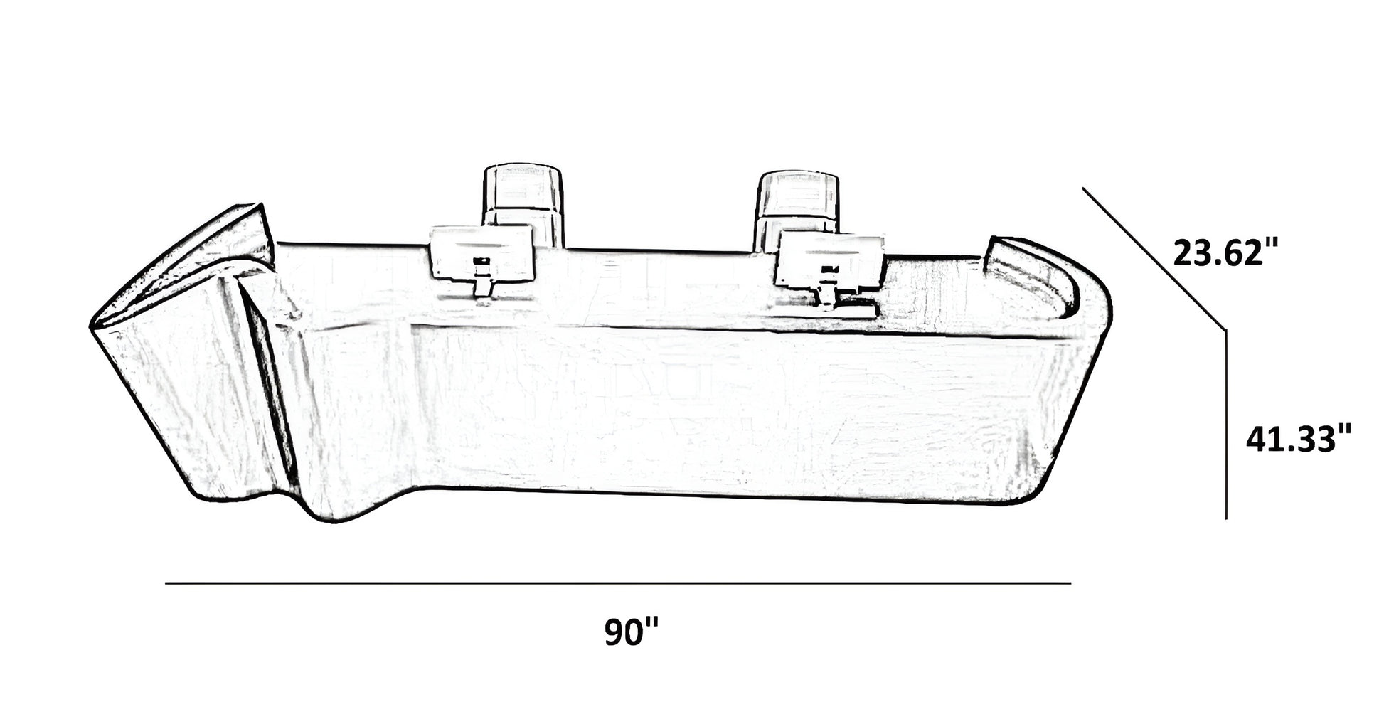 Golden Luxury Wooden Reception Desk / Ruchi