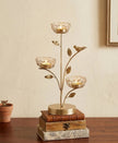 Golden Metal Bird And Branch Tealight Candle Holder / Ruchi