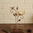 Golden Metal Bird And Branch Tealight Candle Holder / Ruchi