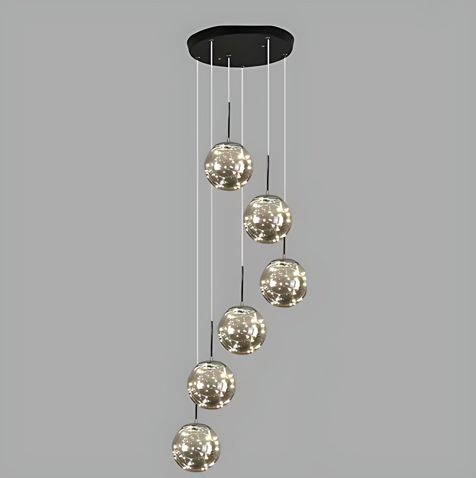 LED Ball Pendant Light Chandelier For Staircase / Ruchi
