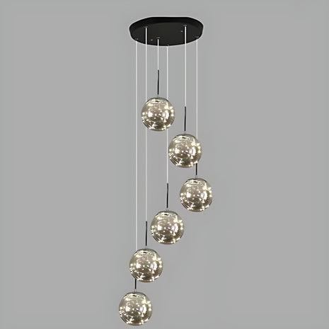 LED Ball Pendant Light Chandelier For Staircase / Ruchi