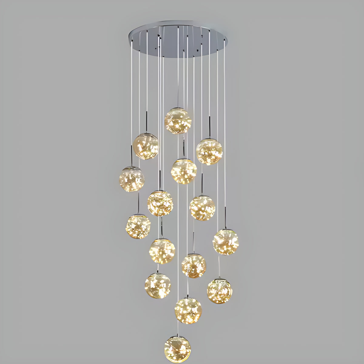 LED Ball Pendant Light Chandelier For Staircase / Ruchi