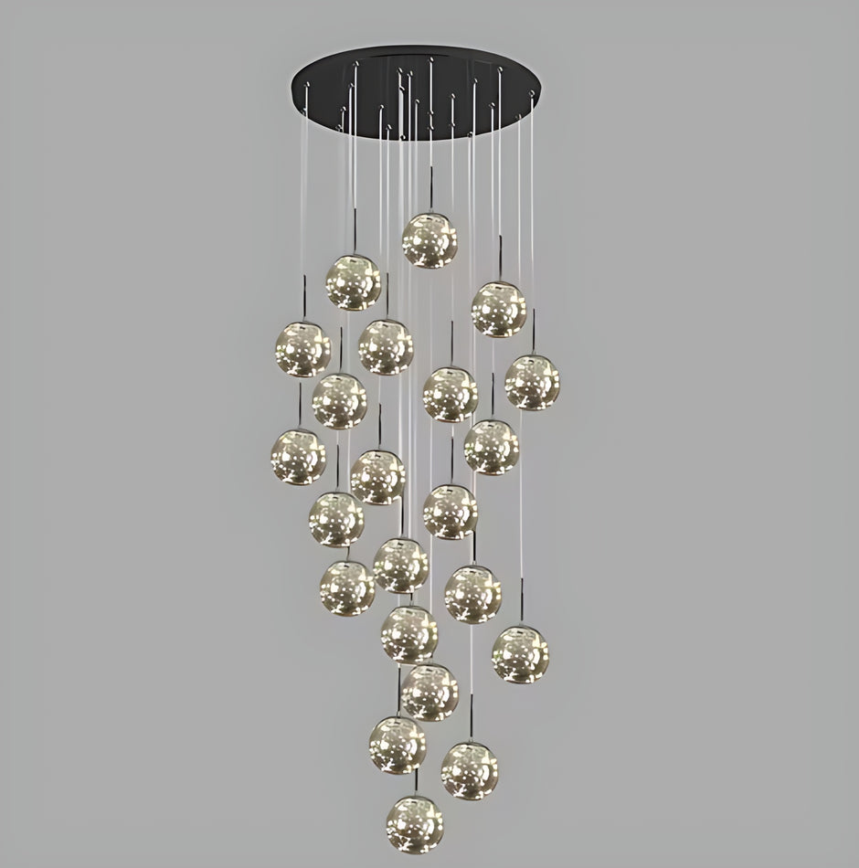 LED Ball Pendant Light Chandelier For Staircase / Ruchi