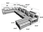 Multifunctional Contemporary Fabric Sectional Sofa