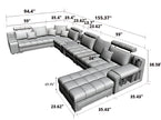 Multifunctional Contemporary Fabric Sectional Sofa