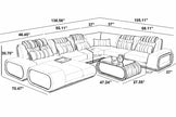 Leather Sectional Sofa With LED Lights