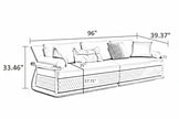 4-Piece Living Room Leather Sofa Set / Ruchi