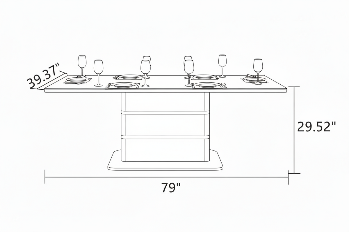 Modern Wooden Dining Table Set