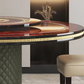 Round Wooden Dining Table Set With Lazy Susan / Ruchi
