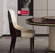 Round Wooden Dining Table Set With Lazy Susan / Ruchi