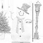 Christmas Snowman Metal Decorations With LED / Ruchi