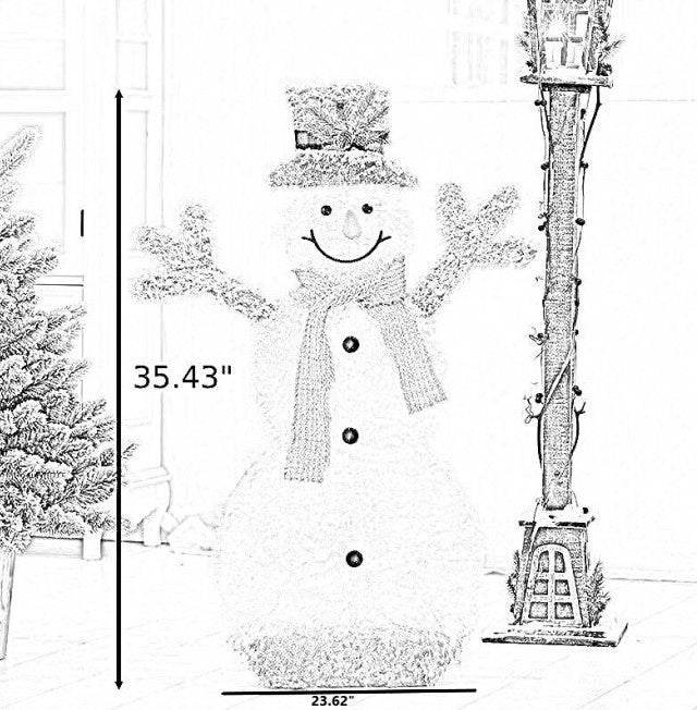 Christmas Snowman Metal Decorations With LED / Ruchi