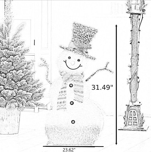 Christmas Snowman Metal Decorations With LED / Ruchi