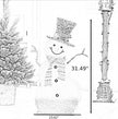 Christmas Snowman Metal Decorations With LED / Ruchi