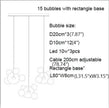 Clear Bubble LED Glass Pendant Lighting / Ruchi