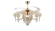 Remote Control LED Chandelier Fan For Living Room / Ruchi
