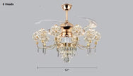 Remote Control LED Chandelier Fan For Living Room / Ruchi