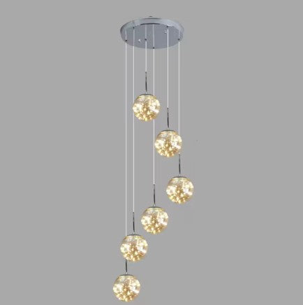 LED Ball Pendant Light Chandelier For Staircase