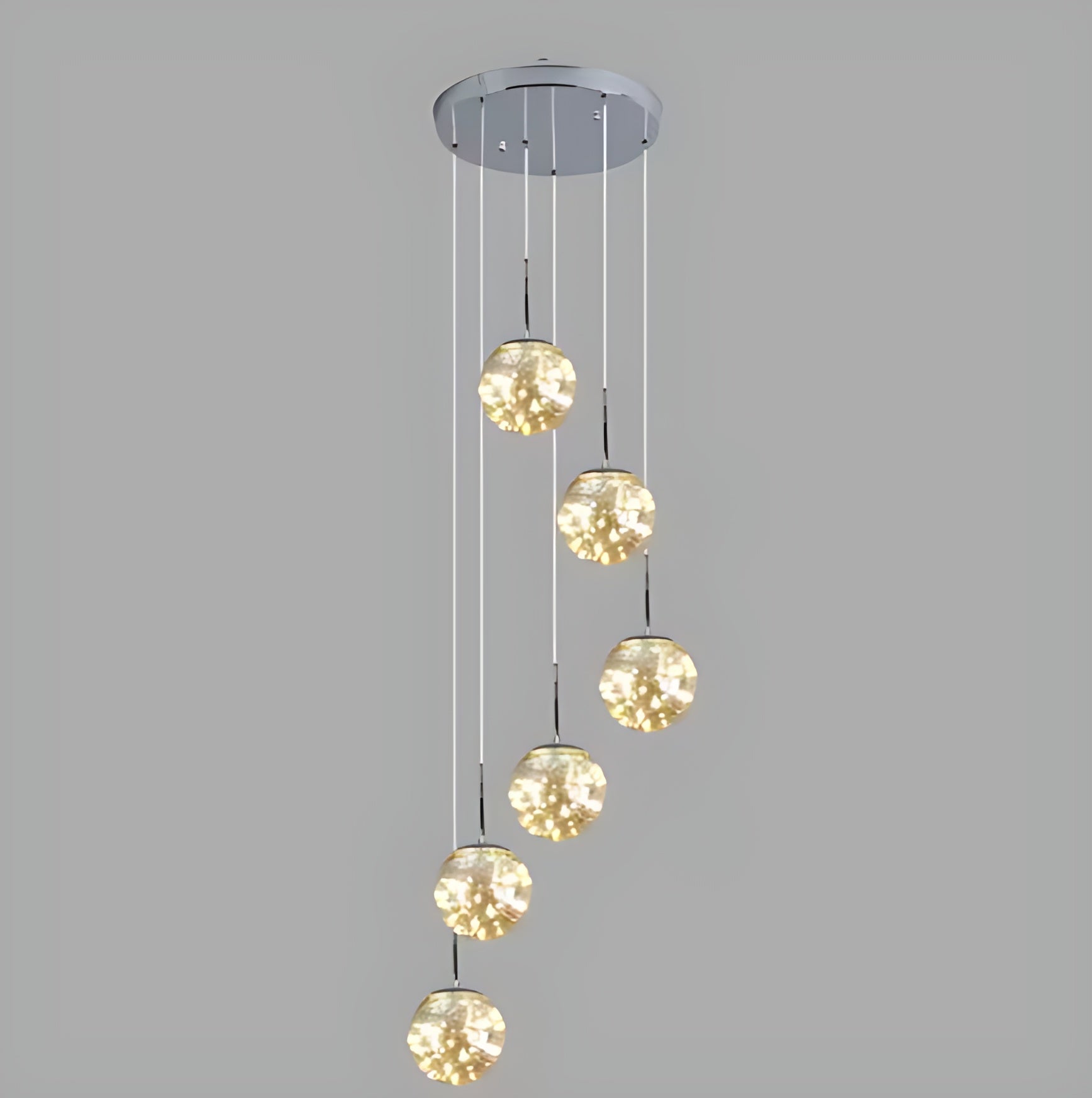 LED Ball Pendant Light Chandelier For Staircase / Ruchi