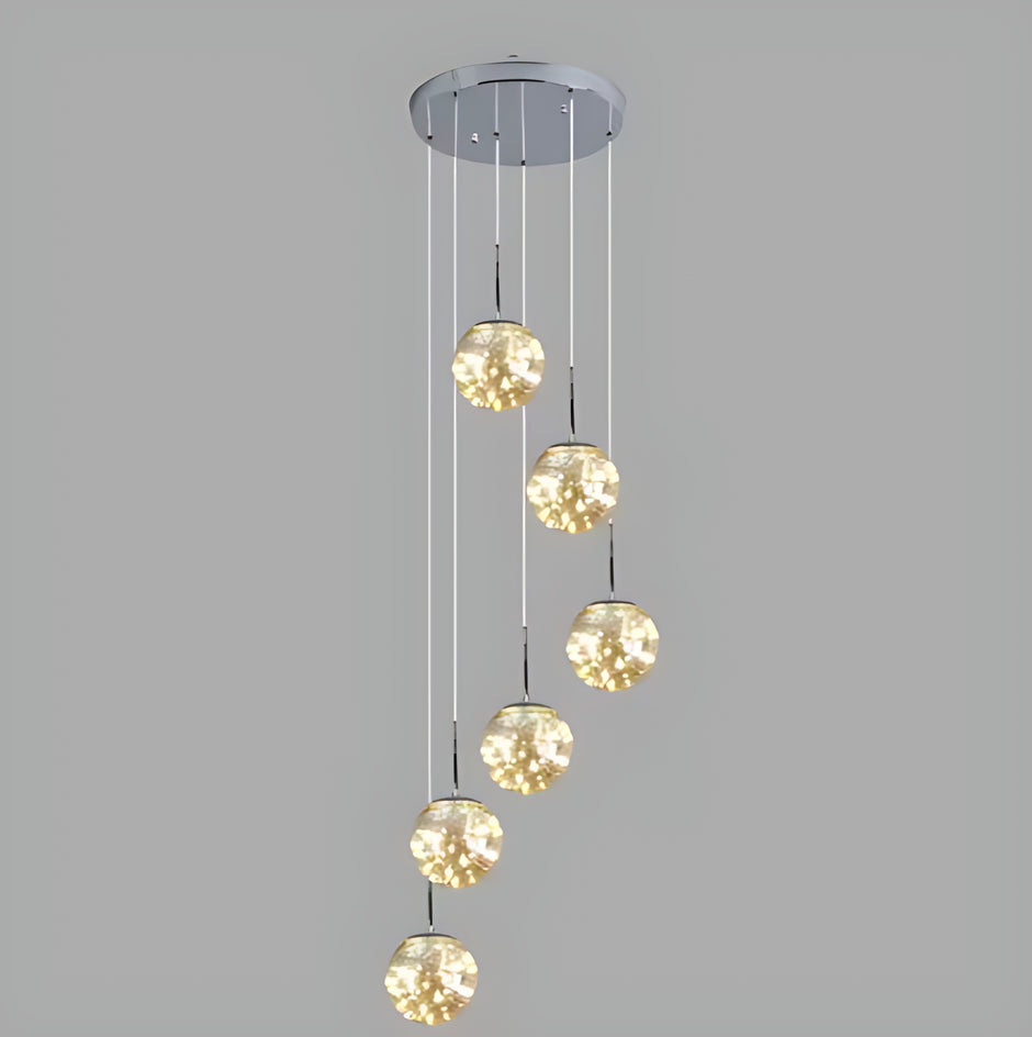 LED Ball Pendant Light Chandelier For Staircase / Ruchi