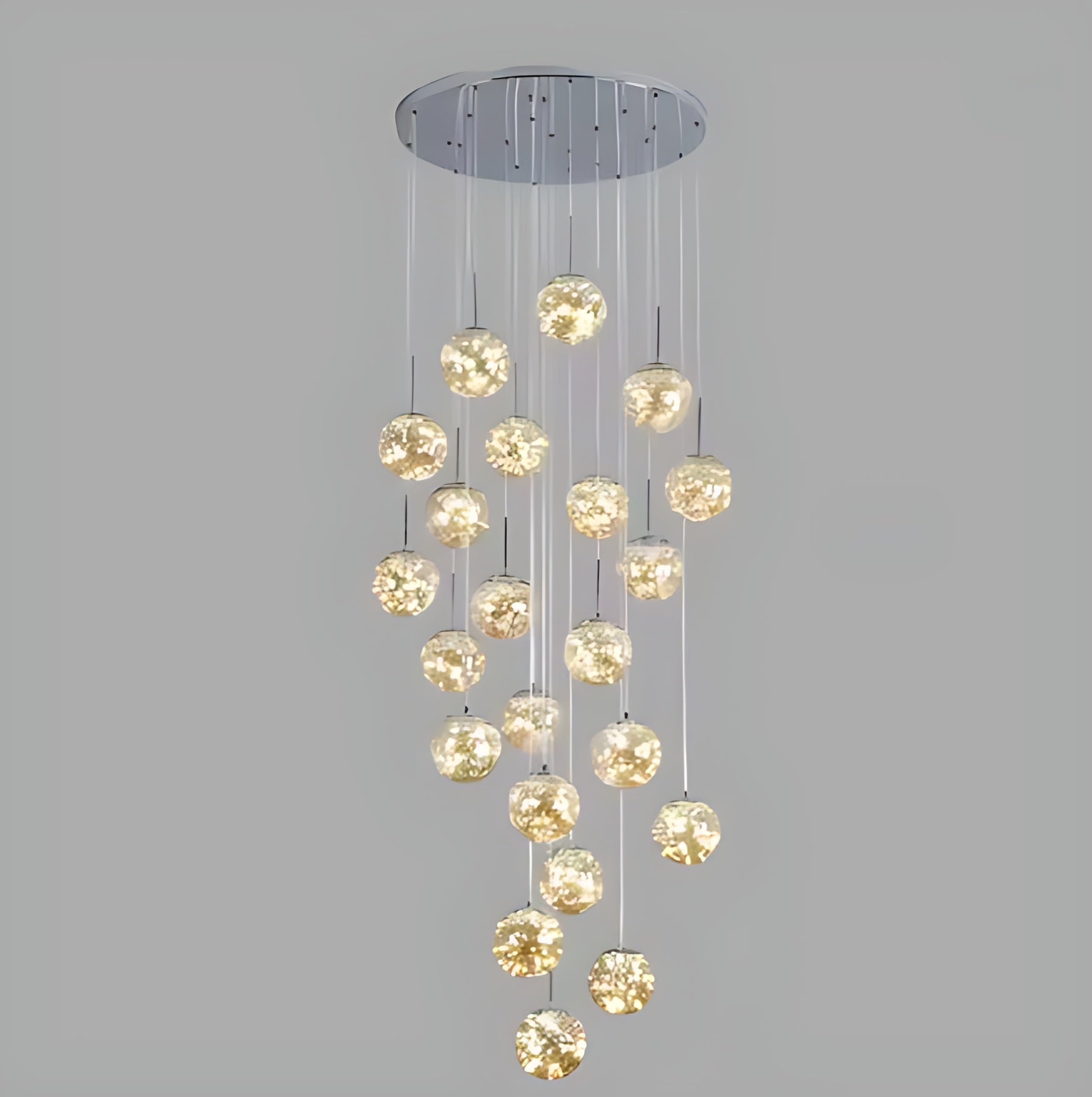 LED Ball Pendant Light Chandelier For Staircase / Ruchi