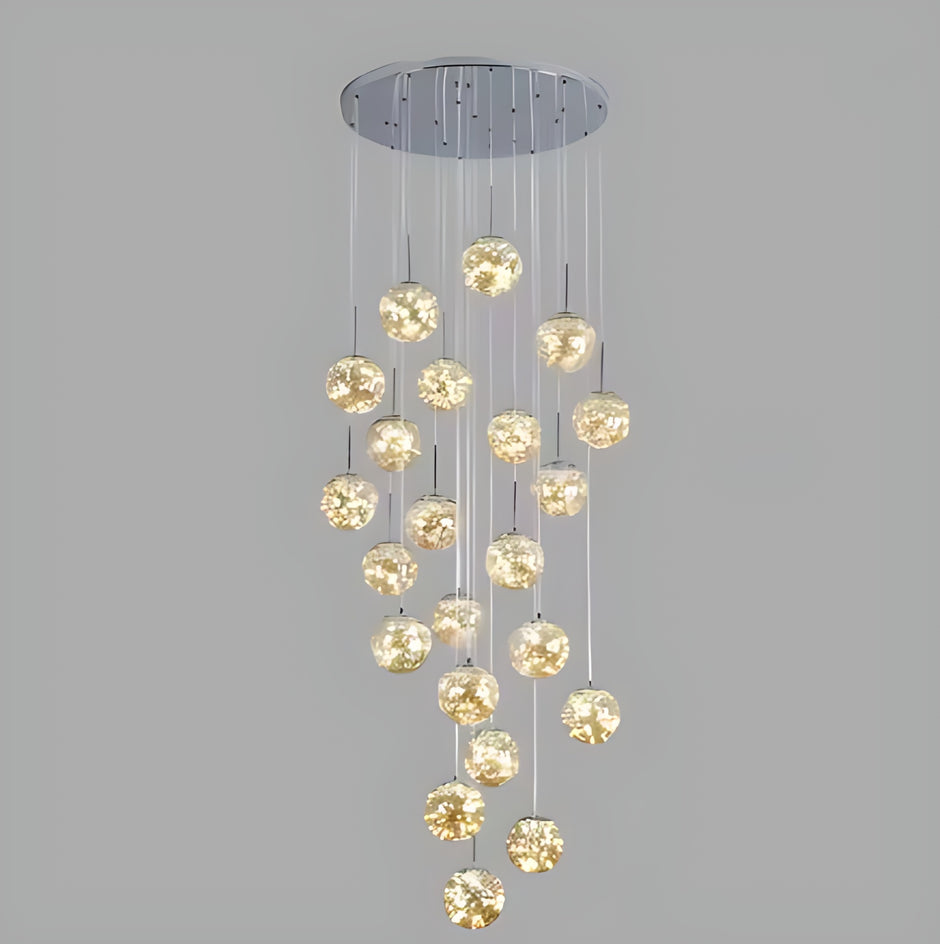 LED Ball Pendant Light Chandelier For Staircase / Ruchi