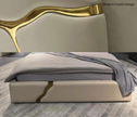 Crackel Design Leather Bedroom Set / Ruchi