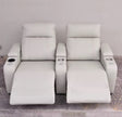Multifunctional Theater LED Leather Power Recliner Sofa / Ruchi 