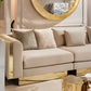 Fabric Upholstered Sectional Sofa / Ruchi
