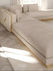 Fabric Upholstered Sectional Sofa / Ruchi