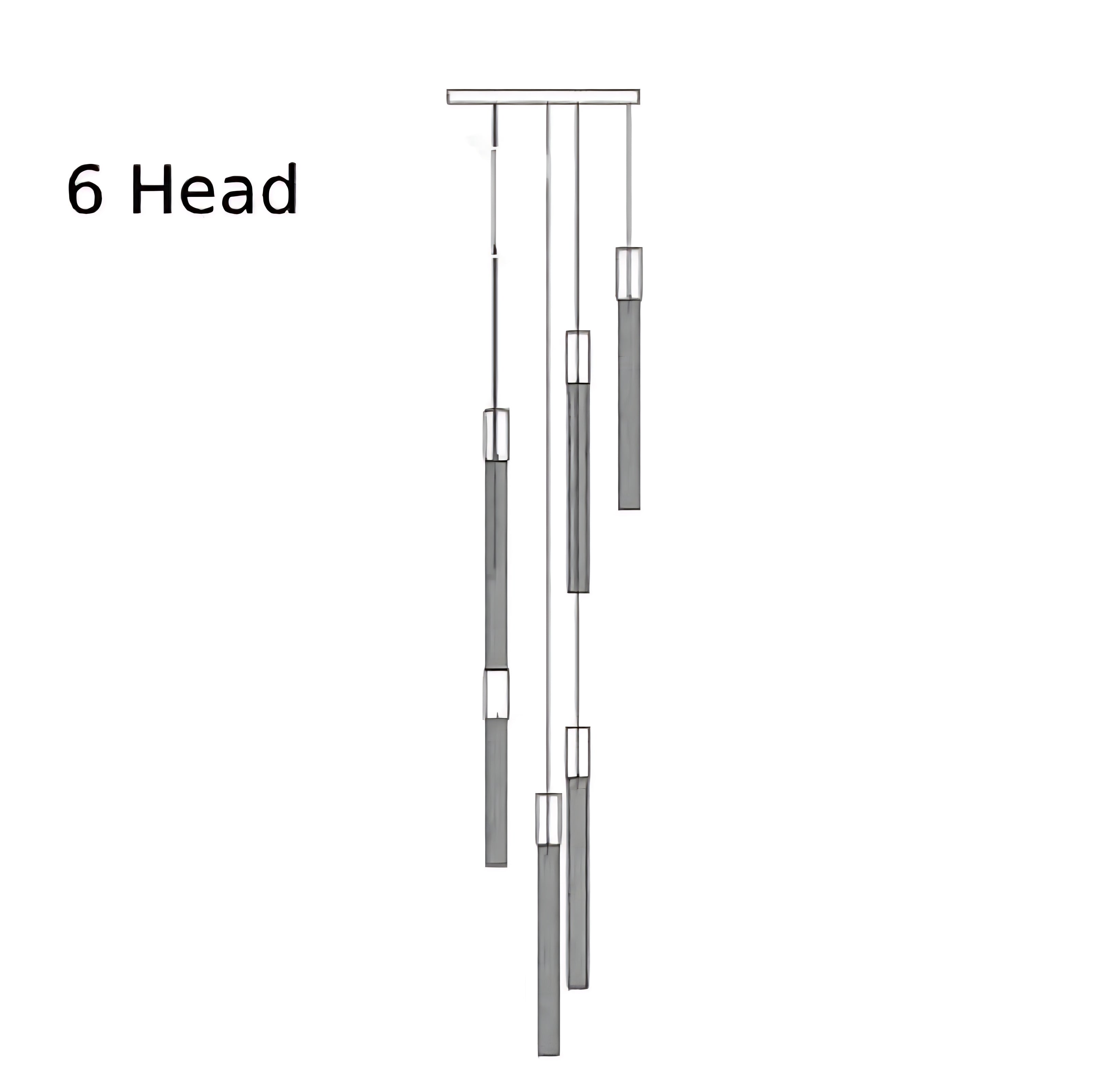 Elegant LED Tube Staircase Pendant Light / Ruchi