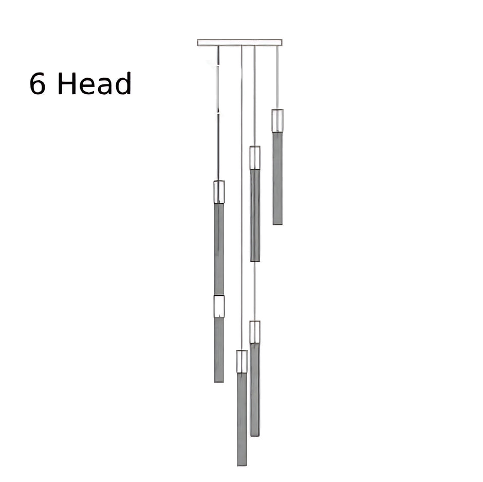 Elegant LED Tube Staircase Pendant Light / Ruchi