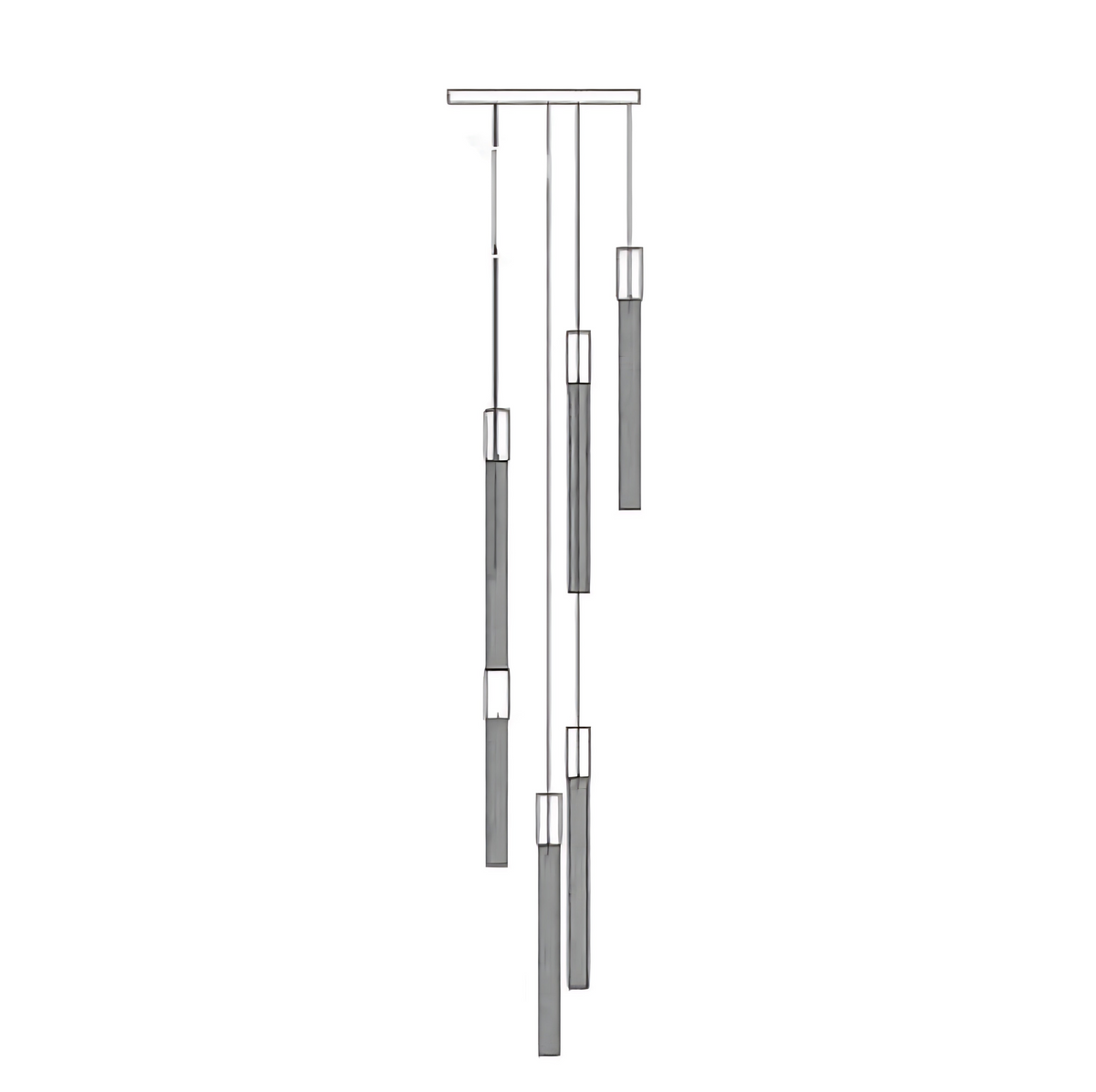 Elegant LED Tube Staircase Pendant Light