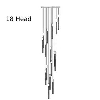 Elegant LED Tube Staircase Pendant Light