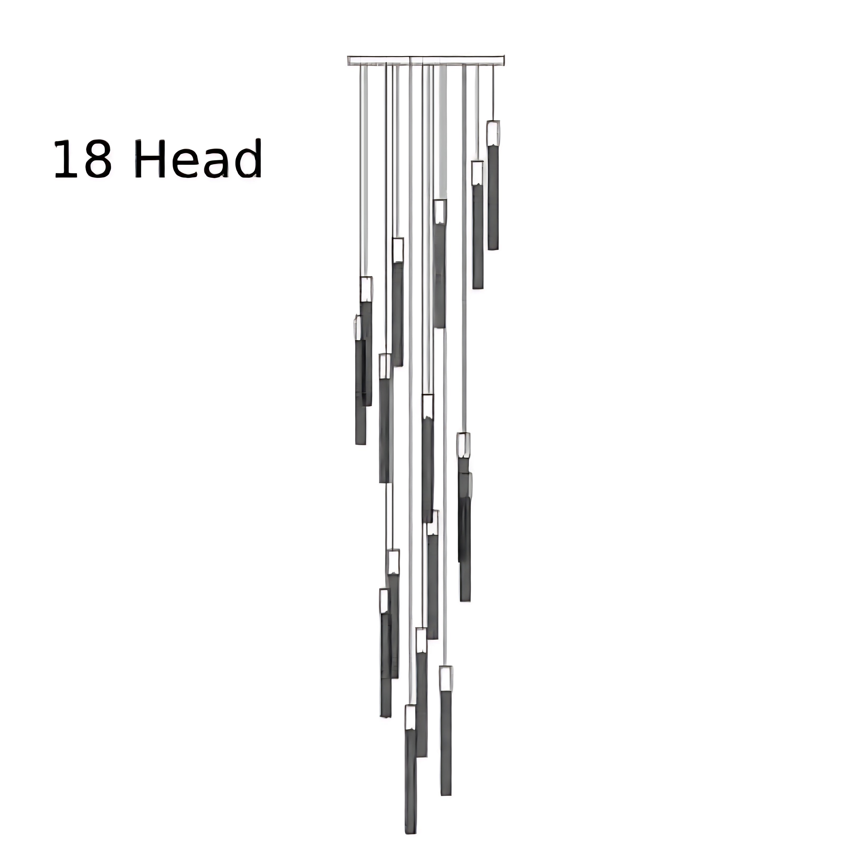 Elegant LED Tube Staircase Pendant Light / Ruchi