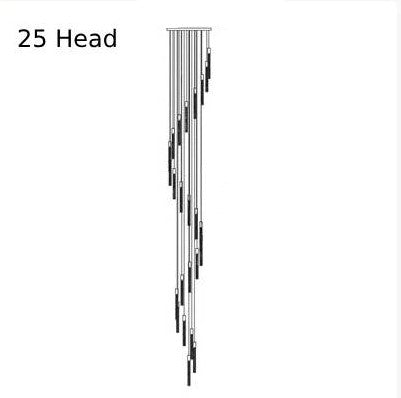 Elegant LED Tube Staircase Pendant Light