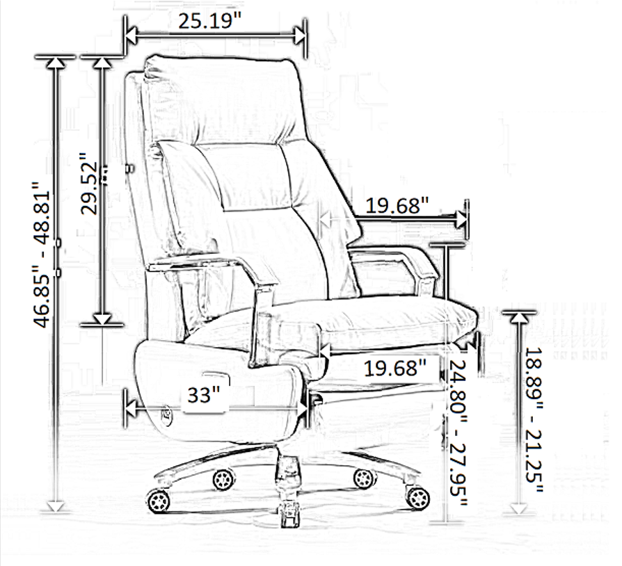 Modern Recliner Leather Office Chair / Ruchi